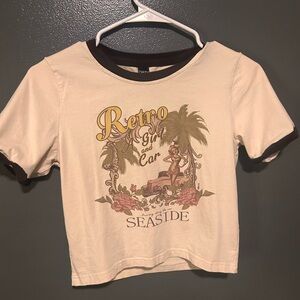 Retro Graphic  T-Shirt - Cream